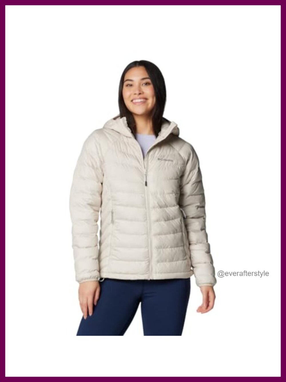 Quilted Hooded Puffer Jacket Lightweight Insulated Active Fit